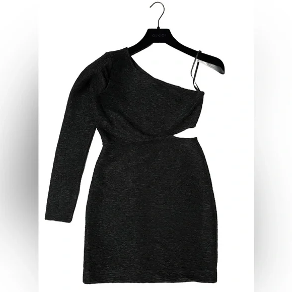 BCBG | Dresses | Bcbgeneration Black Cutout One Shoulder One Sleeve Bodycon  Mini Dress Size S | Poshmark